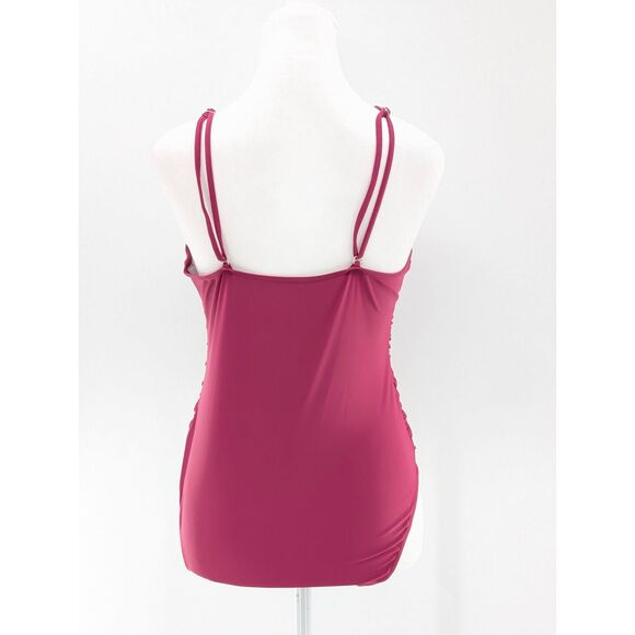 Berry Pink Maternity Adjustable Strap Stretchy Swimsuit Size Large - Picture 2 of 9